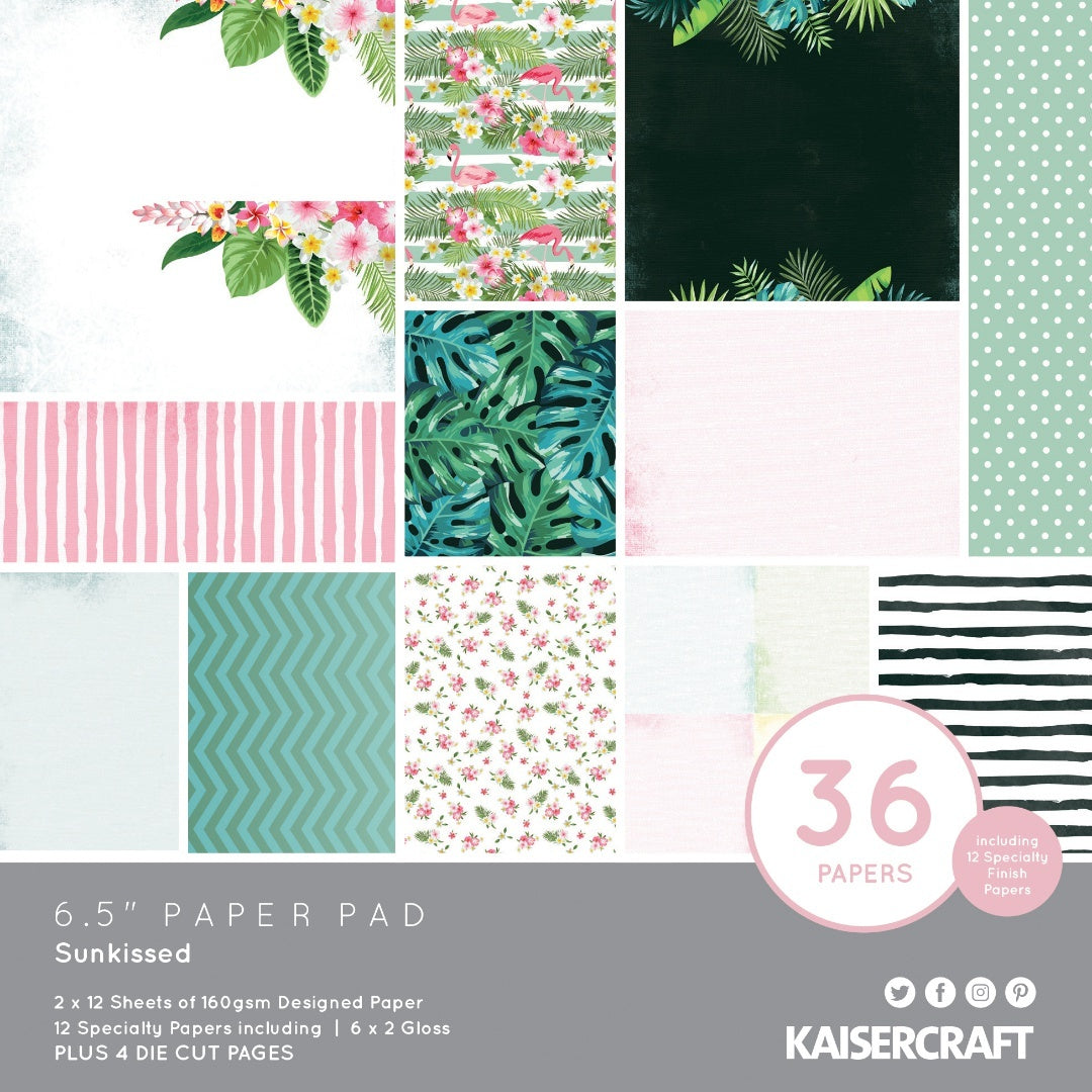 Kaisercraft Paper Pad 6.5"X6.5" 40/Pkg - Sunkissed