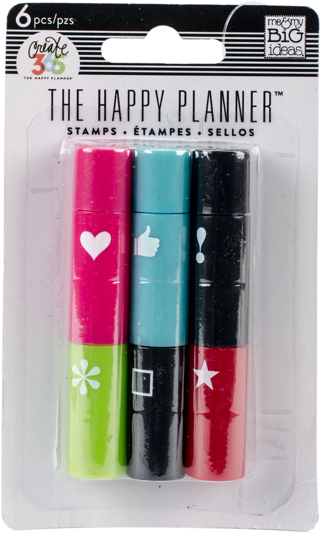 Happy Planner Stackable Stamps - Icons, 6 Stamps/5 Ink Colors