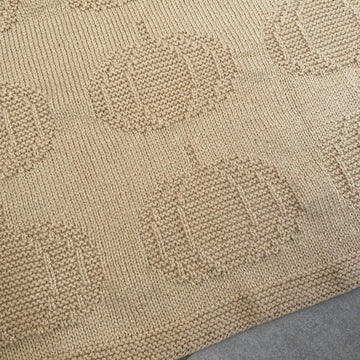 Autumn Pumpkin Knit Blanket