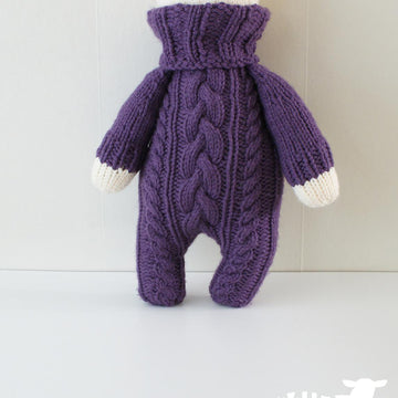 Cable Knit Teddy Bear Stuffie (2015021)