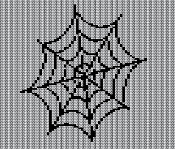 Halloween Spider web Motif Chart for Knitting