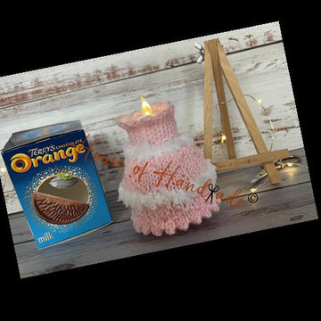 Light-up Birthday Cake Chocolate Orange Cover Knitting Pattern