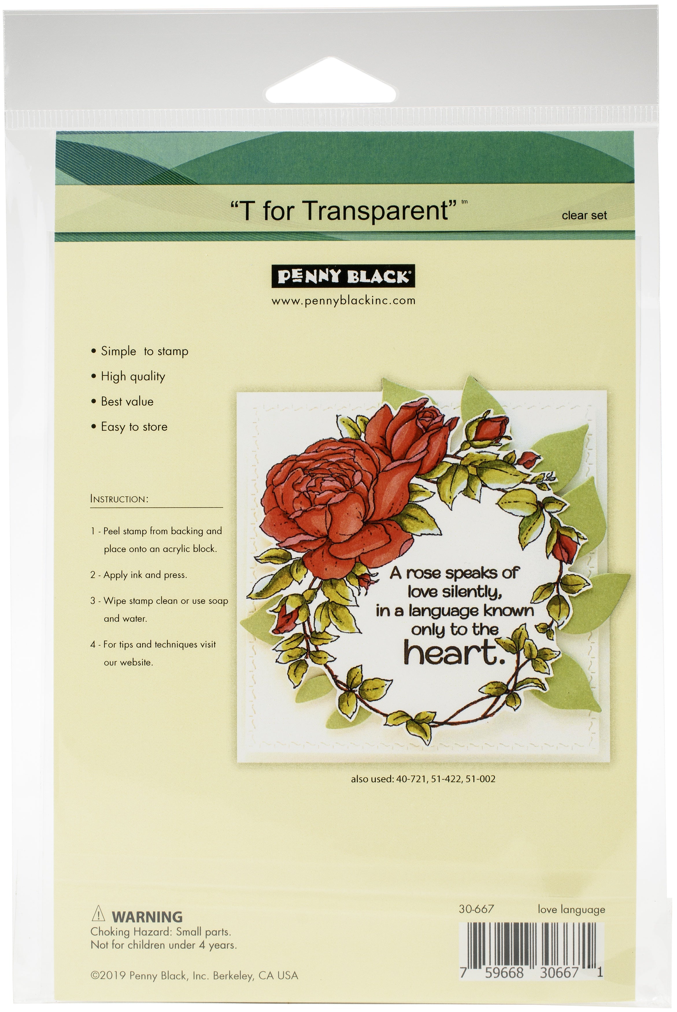 Penny Black Clear Stamps - Love Language 5"X6.5"