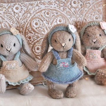Bunny with pinafore dress