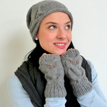 Knitting Pattern – Beanie „fancy owl“ – all sizes – No.102E
