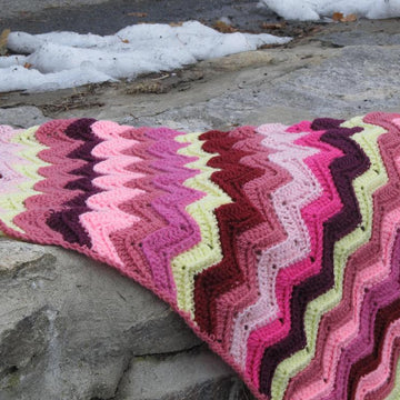 Scrap Ripple Afghan
