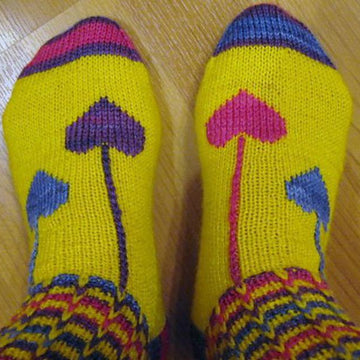 Hippie Heart Socks