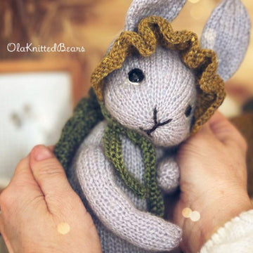 Knitting Toy Clothes Pattern - Snowdrop Outfit for Bunny