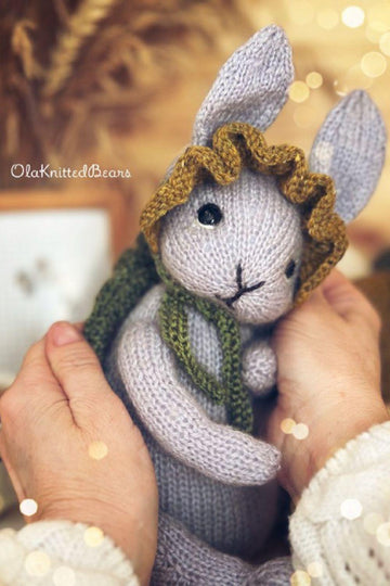 Knitting Toy Clothes Pattern - Snowdrop Outfit for Bunny