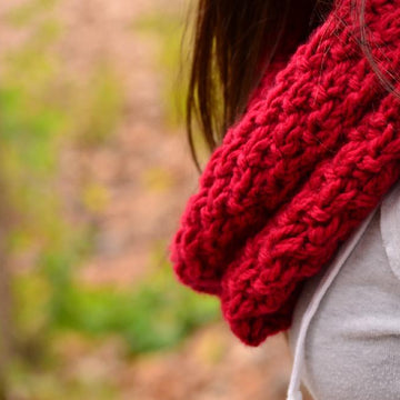Cranberry Moss Scarf