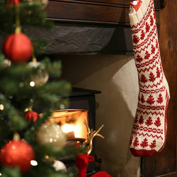 Pine Wood Christmas Stocking