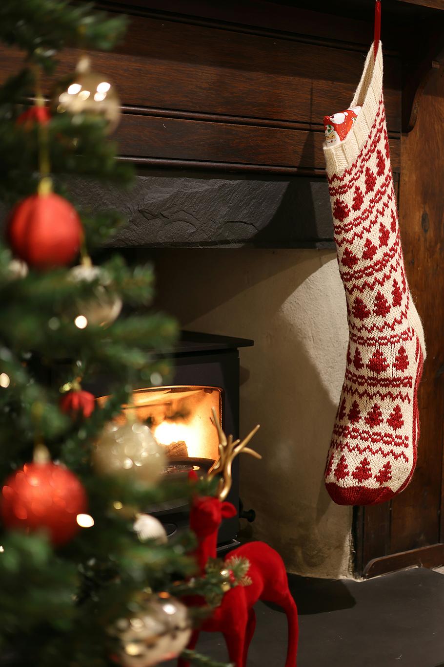 Pine Wood Christmas Stocking