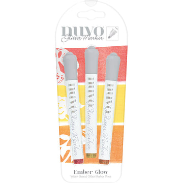 Tonic Studios Nuvo Glitter Markers 3/Pkg - Ember Glow