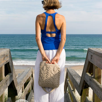 Spica Embossed Crochet Bag