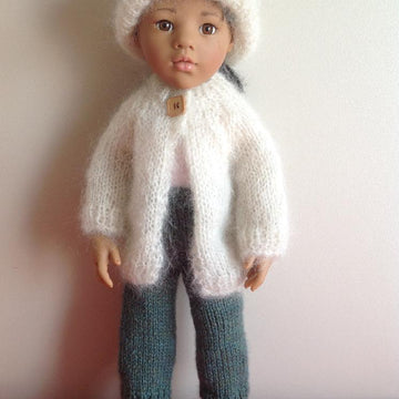 Mohair Jacket, Hat and trousers for 18" Doll