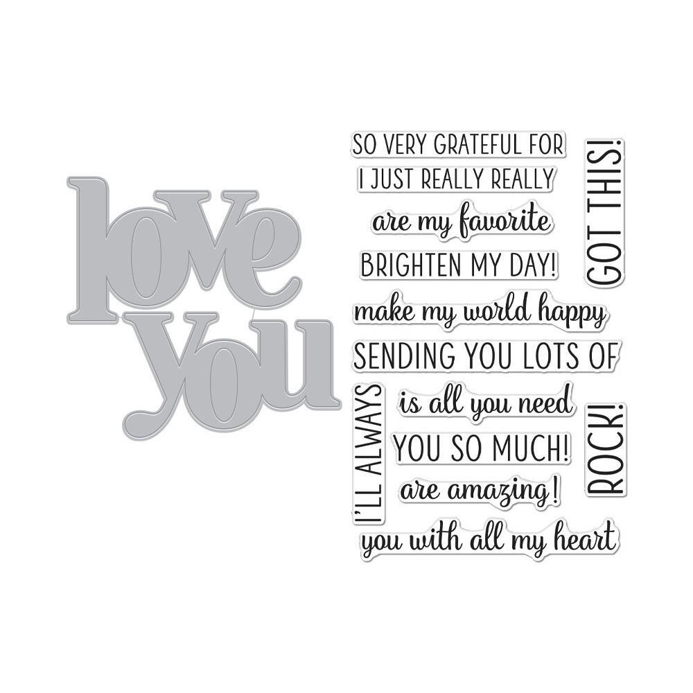 Hero Arts Stamp & Cut-Love You XL
