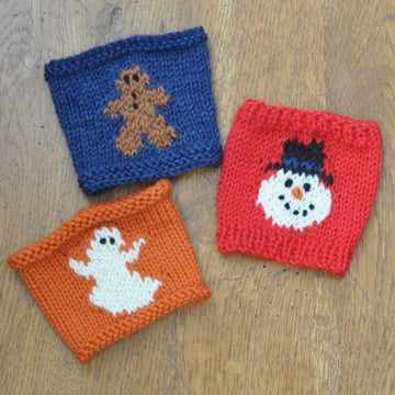 Coffee Cozies  Ghost-Gingerbread-Snowman Set