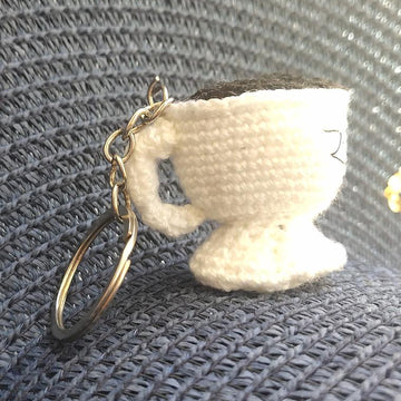 Cup of coffee key ring