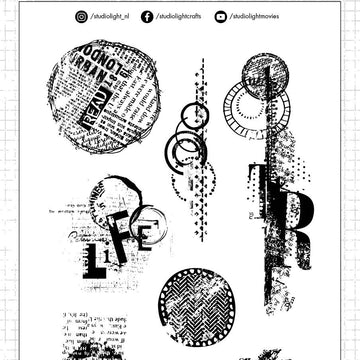 Studio Light Grunge Collection A5 Stamp - 560008