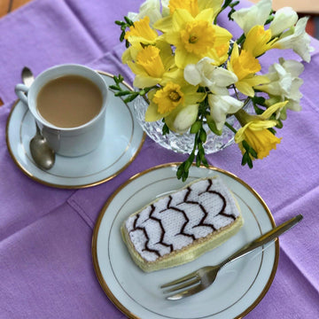 Play Food Iced Custard Tart Slice in Patons Fab DK