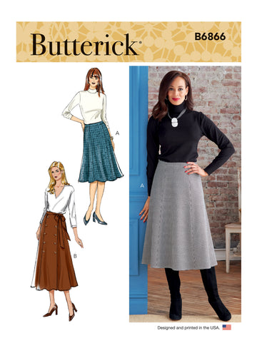 Butterick Misses' Skirt and Sash B6866 - Sewing Pattern