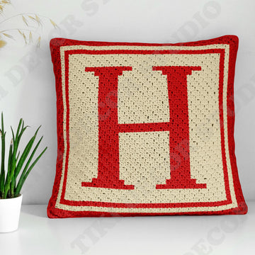 Pet H Name Pillow Cover CROCHET PATTERN