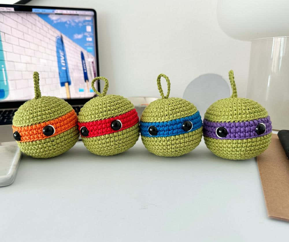 Ninja Characters Crochet Christmas Ornament Pattern Bundle PDF