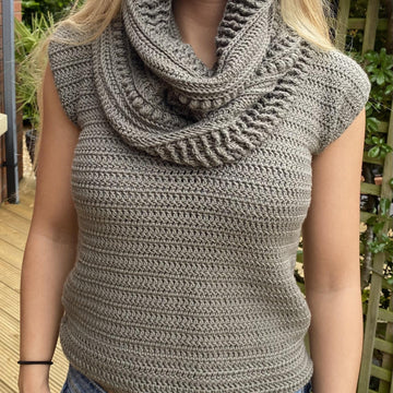 Cashmerino top & cowl set