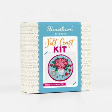 Hawthorn Handmade Bride To Be Felt Craft Brooch Kit - 8cm
