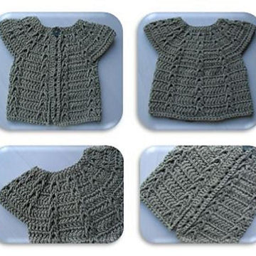Cardigan or Smock Top with Chevron Design