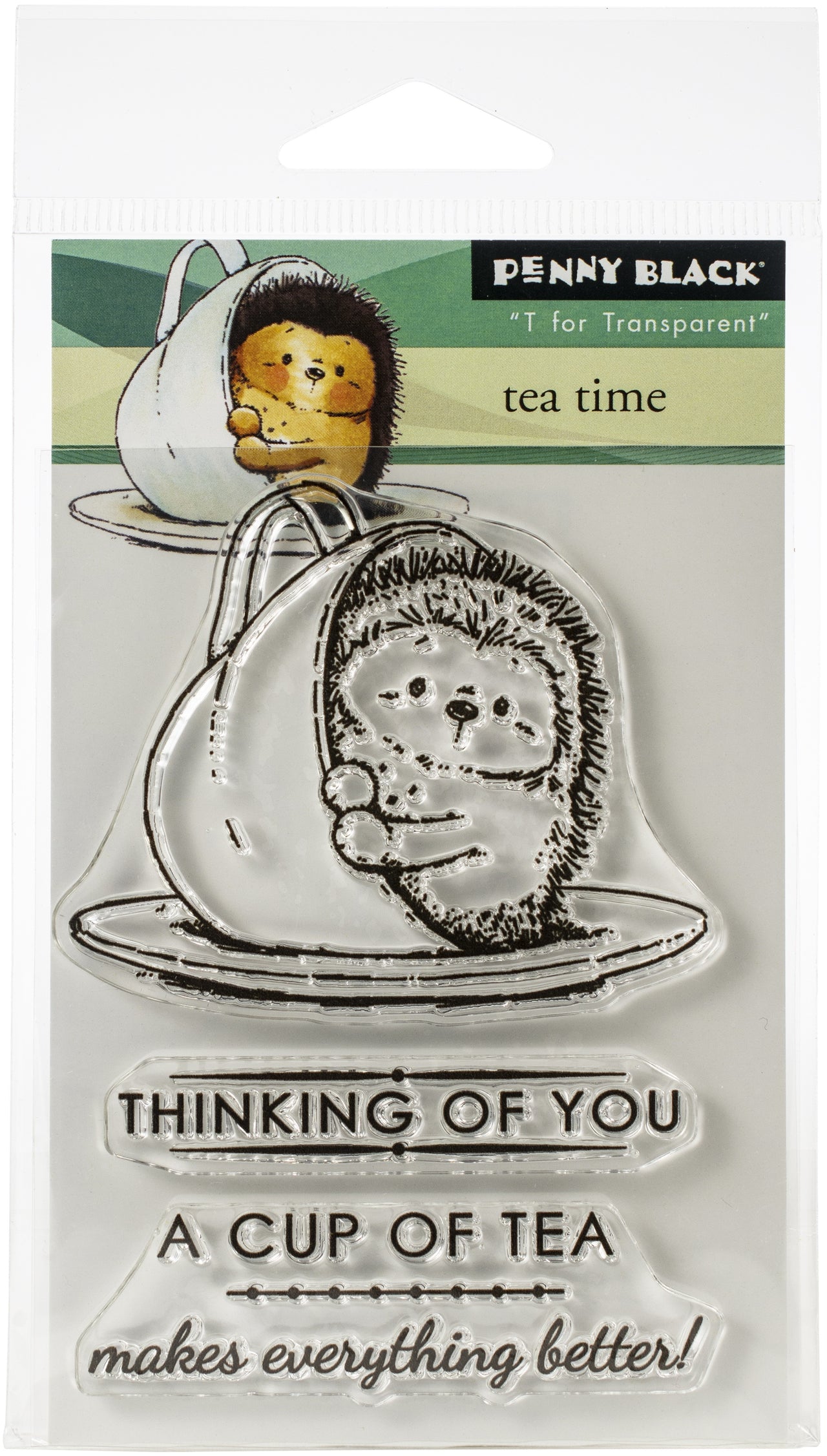 Penny Black Mini Clear Stamps - Tea Time 3"X4"
