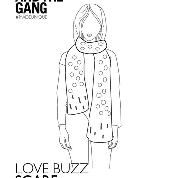 Love Buzz Scarf in Wool and the Gang Crazy Sezy Wool - Downloadable PDF