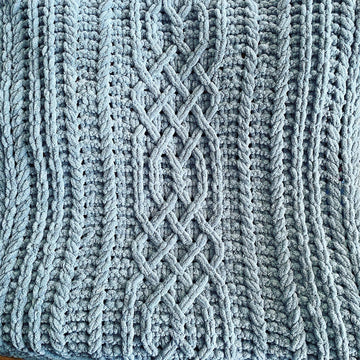 Square Knot Celtic Cable Blanket