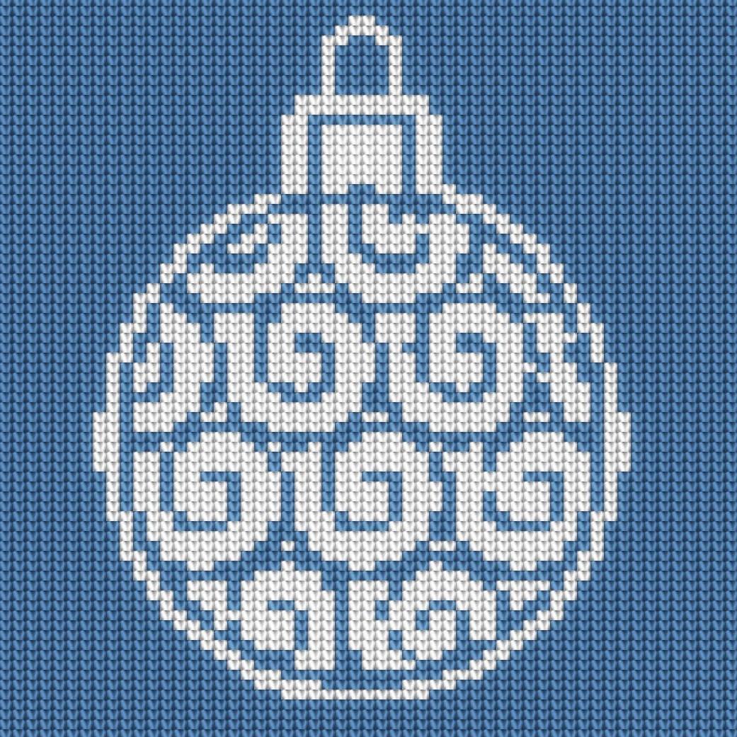 Christmas Ball Motif Intarsia Chart