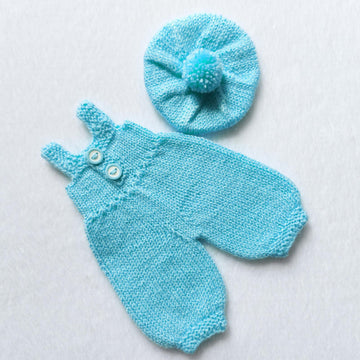 Button-Front Romper and Beret for 9 Inch Dolls