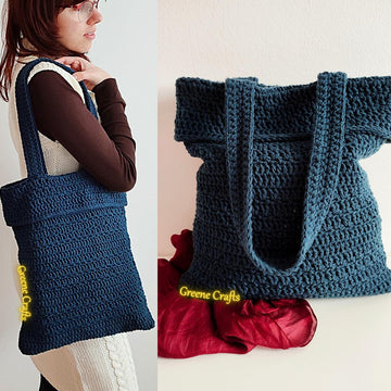 Petrol Blue Tote Bag Crochet Pattern