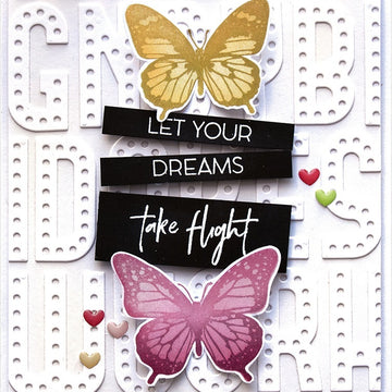 Spellbinders Clear Acrylic Stamps - Layered Butterflies