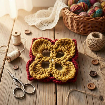 Crochet Granny Square Pattern PDF – Easy Afghan Square Motif