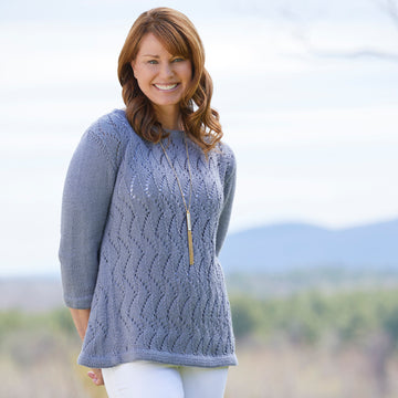 834 Nimbus Pullover - Jumper Knitting Pattern for Women in Valley Yarns Conway