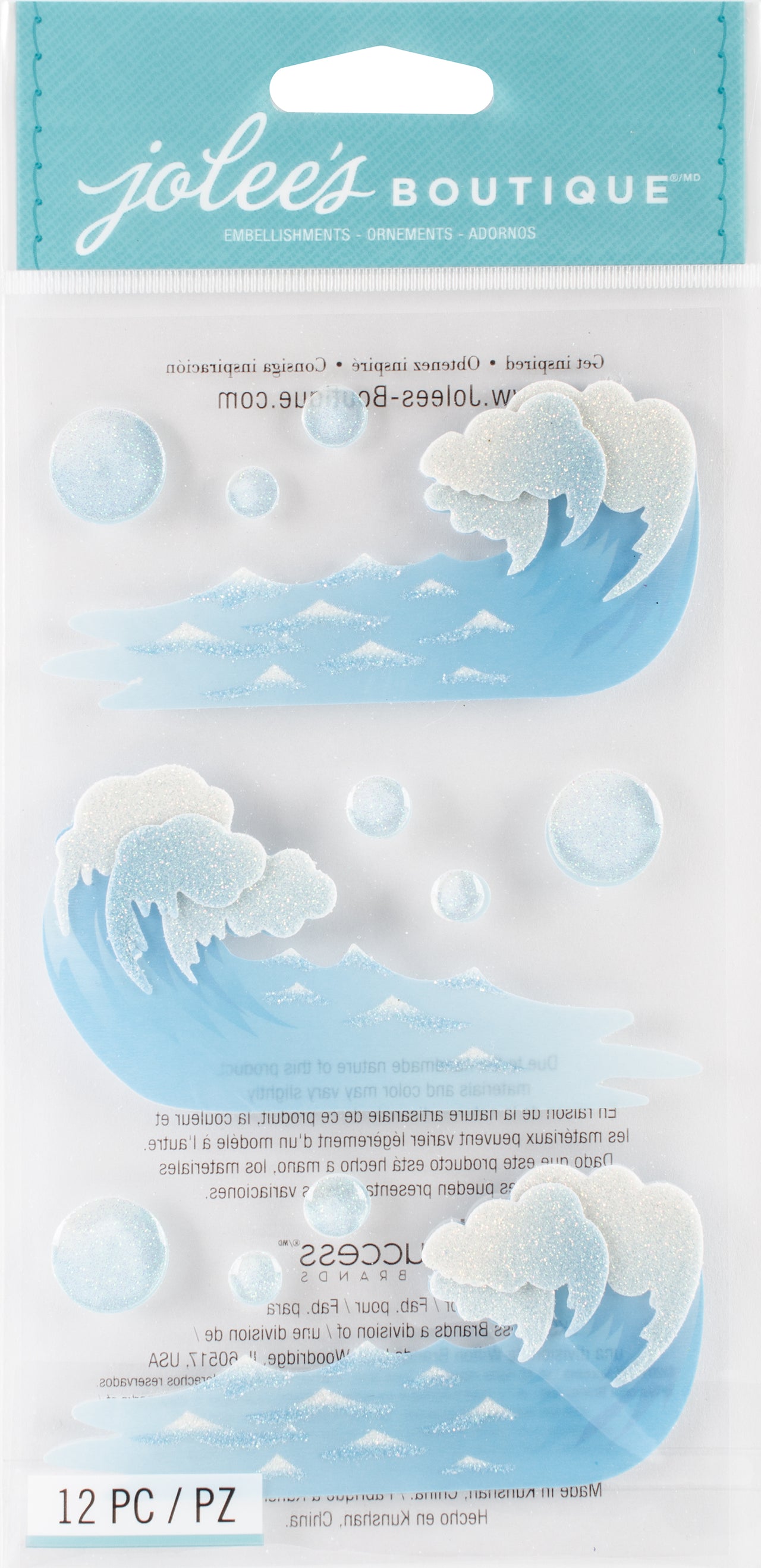 Jolee's Vellum Stickers - Waves