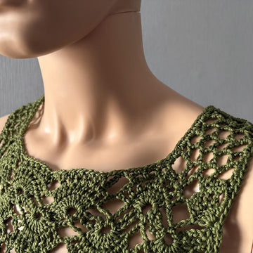 Lace Mesh Striped Top