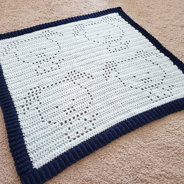 Puppy Dog Filet Blanket