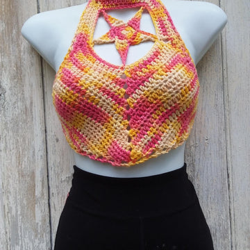 Shooting Star Halter Crop Top