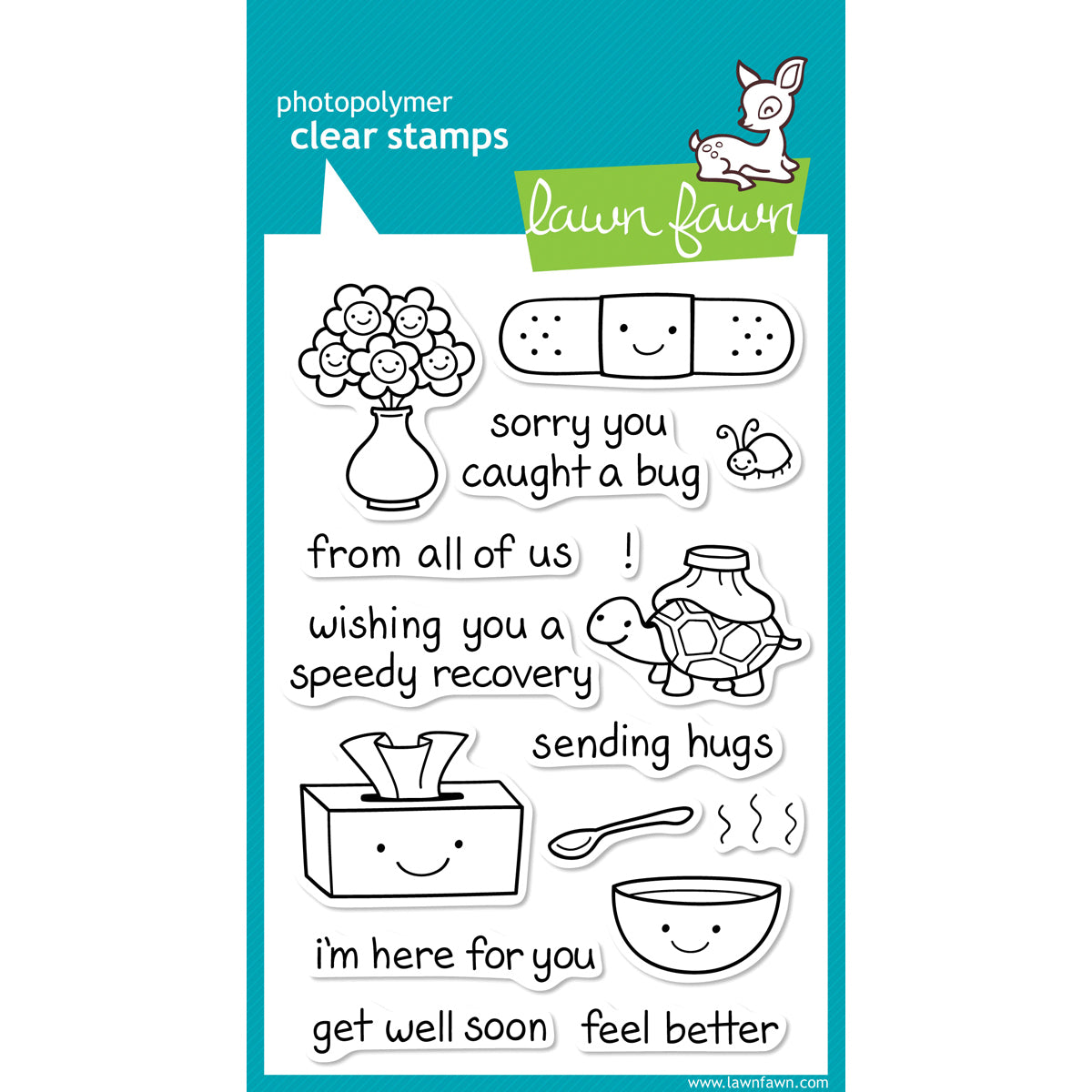 Lawn Fawn Clear Stamps 4"X6" - On The Mend