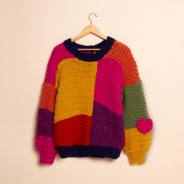 Made with Love by Tom Daley Patch It Up Patchwork Jumper - L/XL