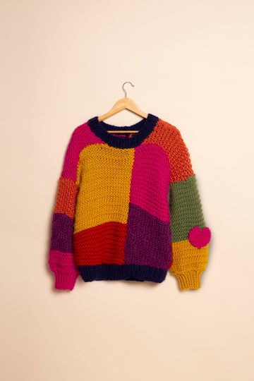 Made with Love by Tom Daley Patch It Up Patchwork Jumper - L/XL