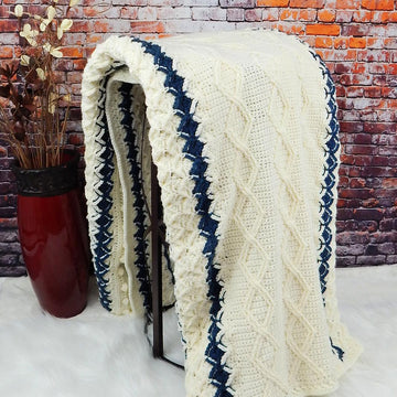 Cabled Wheel Throw