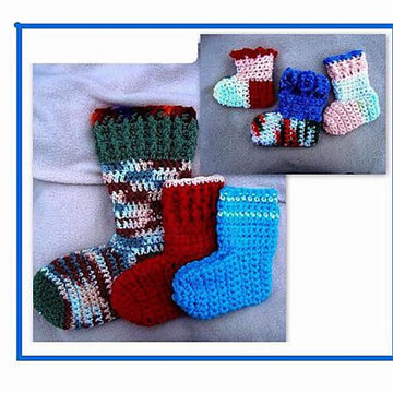 491 Crochet socks, new method heel first