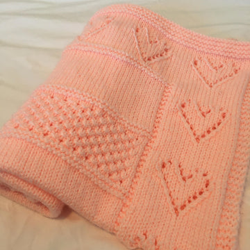 Heart Border Blanket