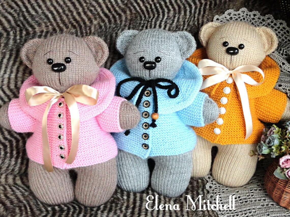 Teddy Bear Toy Animal Pattern Knitted Bear